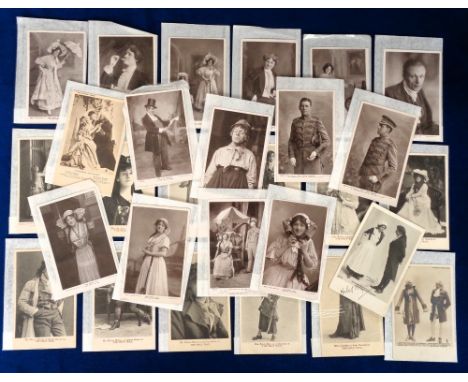 Postcards, Theatre, a collection of 122 cards of play scenes and actors, mostly Edwardian, from 'The Merry Widow' (41), 'Mice