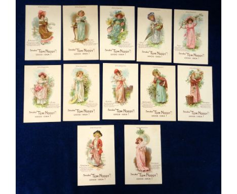 Tobacco advertising, Tom Noddy, set of 12 postcards, Children of the Year Series with one for each month January to December 