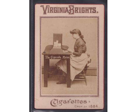 Tobacco issue, USA, Allen & Ginter, cabinet size Shop Display advertising card 'The Cigarette Maker' with photographic image 