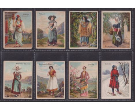 Cigarette cards, USA, ATC, Costumes & Scenery for All Countries of the World, 'M' size (48/50, plus one variation card, missi