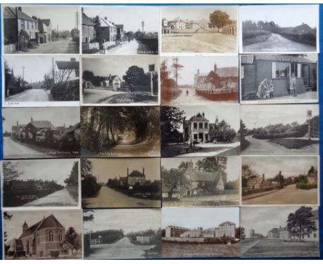 Postcards, Berkshire, a collection of 20 cards of the village of Cold Ash nr Newbury and environs, with RPs of the village (a