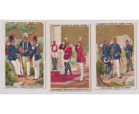 Trade cards, Liebig, two sets, German Army Uniforms I ref. S125 & German Army Uniforms II, ref. S126, both French editions (6