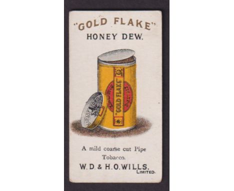 Cigarette card, Wills, Advertisement Card, Tobacco packet for 'Gold Flake, Honey Dew' (just gd) (1)