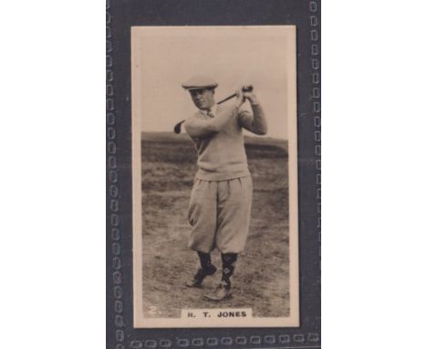 Cigarette cards, Golf, Lambert & Butler Who's Who in Sport (1926) type card, no.2 Bobby Jones (gd)