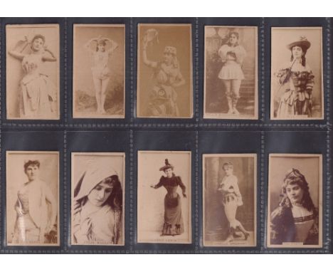 Cigarette cards, USA, Allen & Ginter, Photographic Cards, Actresses, all with printed backs, 'Virginia Brights Cigarettes', 5