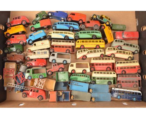 Postwar Playworn Diecast Dinky Commercial and Public Transport Vehicles (45+), vintage small commercial vehicles, includes de