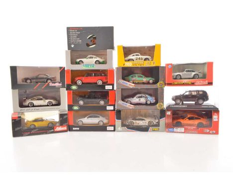 Modern Diecast 1:43 Scale Private and Competition Cars (15), all boxed/cased, Minichamps Porsche 911 GT3 Cup 2009 (some disco