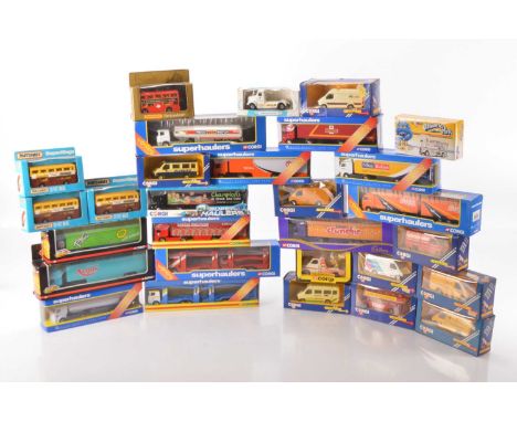 Corgi and Matchbox 1980s and Later Commercial Vehicles (29), all boxed, Corgi, 1140 Ford Transit wrecker (box P), Ford Transi