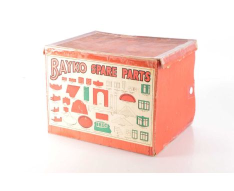 Bayko Shop Spare Parts card Cabinet,  with four drawers, appears full although not checked for correct parts and numbers, par