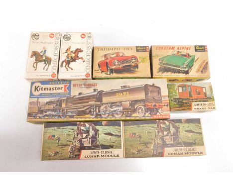 Various Vintage Airfix and Other Kits (8),  all boxed, Revell 1:32 scale H-61 Triumph TR4 H-62 Sunbeam Alpine, both with part
