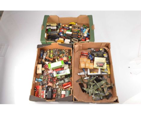 Assorted diecast models mostly cars vans and planes (115+), including in original boxes Corgi 1/43 scale Mercedes, Bugatti, N