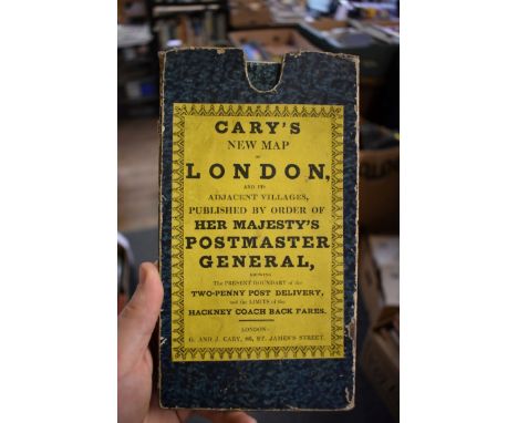 LONDON MAP:&nbsp;'Cary's New Map of London, and its adjacent villages, published by order of Her Majesty's Postmaster General