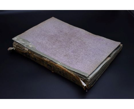 VICTORIAN SCRAPBOOK:&nbsp;folio album containing numerous prints and engravings, circa 1860s-80s, including full page coloure