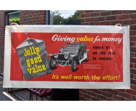 ROLLS ROYCE:&nbsp;'Giving Value For Money Keeps Us On The Road To Success...It's Well Worth The Effort': large vintage poster