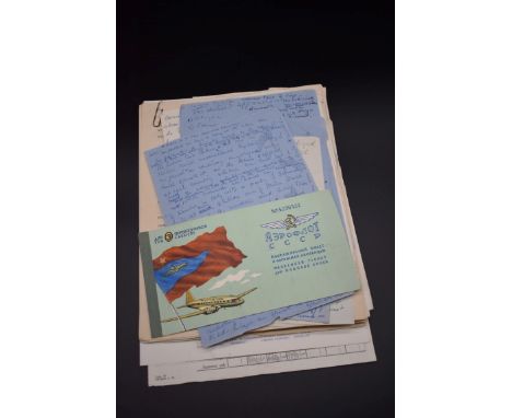 TRIP TO RUSSIA:&nbsp;Josephine Patricia Campbell, June 1955: typescript account of the journey, manuscript notes and travel e