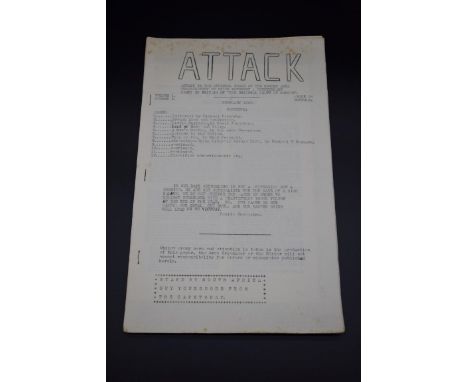 ATTACK:&nbsp;'Official Organ of the Surrey Area Organisation of the Union Movement': 2 issues, No.1 Vol.1 December 1964 &amp;
