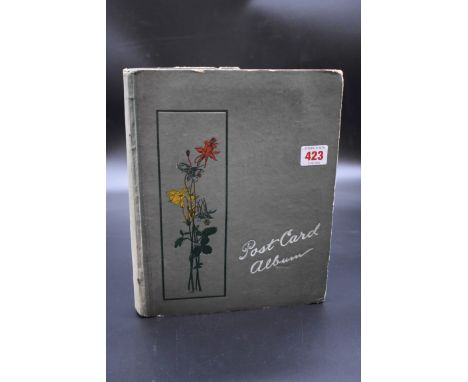 POSTCARD ALBUM:&nbsp;vintage album containing approx 156 postcards, British topographical views, comic types, etc, generally 