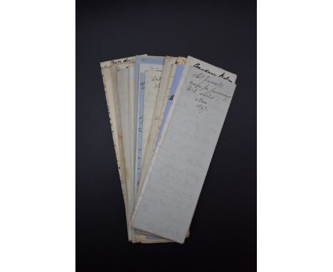 MANUSCRIPT COOKERY RECEIPTS:&nbsp;collection of approx 23 manuscript receipts, mid 19thc, each individually handwritten to no