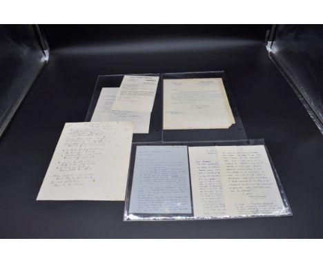 TOMLINSON (Henry Major):&nbsp;a pair of ALS from Tomlinson, the first of 3 sides to 'Dear Beresford' (Egan?), touching on lit