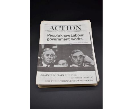BRITISH FASCIST PARTY:&nbsp;'Action: the paper for a new Britain': collection of approx 138 issues from July 1 1966-December 