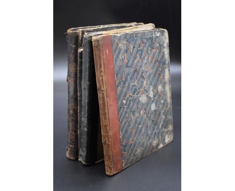 VICTORIAN CALLIGRAPHY:&nbsp;group of 4 mid-19thc commonplace books, calligraphic manuscripts identified as by one William Sea