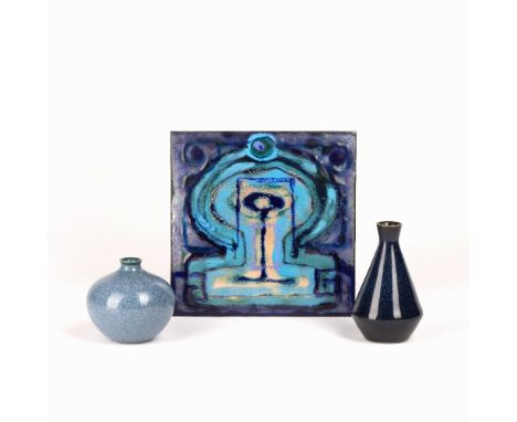 Bertil Lu for Rorstrand ceramics Two miniature vases, incised 'R BL, SWEDEN, 3' to the base, 7.5cm high and 6cm high, a squar