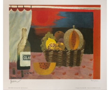 Mary Fedden (1915-2012)  'Red Sunset' 1994, signed print, edition number 340/500, blind stamp lower left, signed in pencil lo