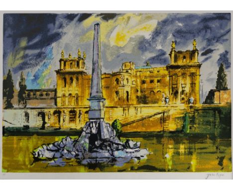 John Piper (1903-1992)  'Duchene Fountain Blenhiem' lithograph, 1989, artist proof, signed in pencil lower right, 45cm x 61cm