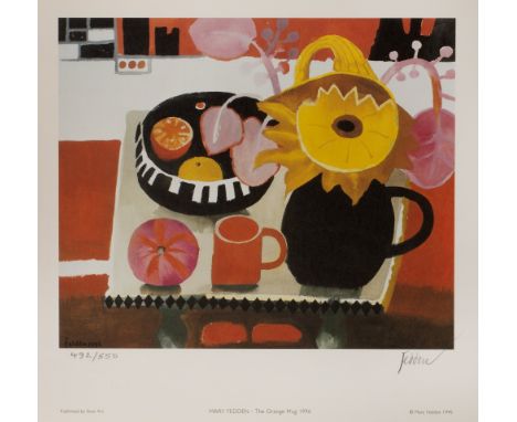 Mary Fedden (1915-2012)  'The Orange Mug' 1996, signed print, edition number 492/550, blind stamp lower left, signed in penci