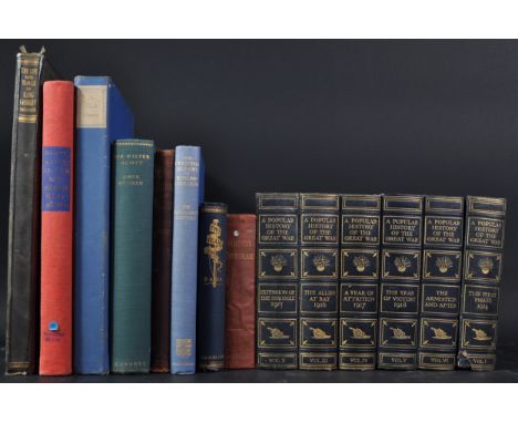 A collection of books to include: (1) Compact set of 'A Popular History of the Great War' volumes: 1-6 - Published by Fleetwo