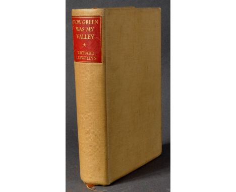 How Green Was My Valley - 1939 - Richard Llewellyn.&nbsp;Publisher: Michael Joseph, London.&nbsp; 210mm x 150mm (8" x 6"). 65