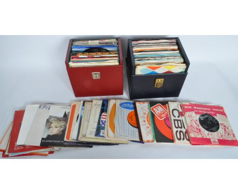 A large collection of vintage 20th century 45rpms vinyl records of a variety of different genres including Rock, Pop, Motown 