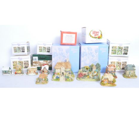 Lilliput Lane - A collection of vintage 20th century Lilliput Lane to include The Mayor Garden L2843, River Meadow Manor L283