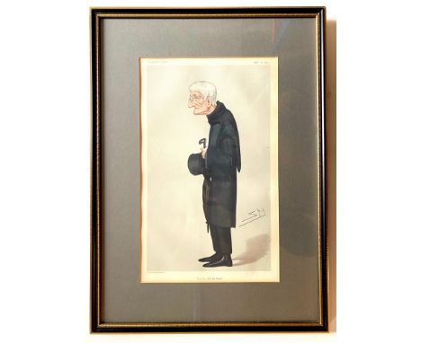 "Spy" [Leslie Ward]. John Henry Newman, chromolithographic caricature portrait for Vanity Fair, 20 January 1877, 34 x 21cm, f