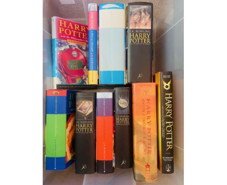 Rowling, J. K. Harry Potter. A collection of ten books comprising: Harry Potter and the Philosopher's Stone, 18th printing [b