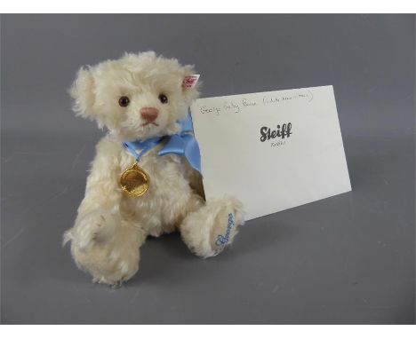 A Steiff White Mohair Teddy, entitled 'George', Bear of the Year 2013,commemorating the birth of HRH Prince George Alexander 