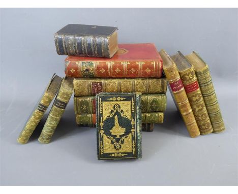 A Selection of Twelve 19th Century Hard Cover Books including "Voyages Round the World" 1848 from the time of Captain Cook to
