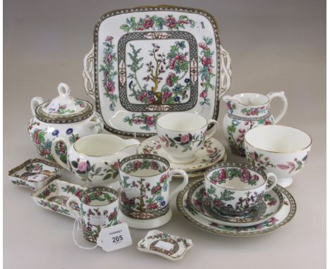 A Coalport Indian Tree tea service, comfortably an eight place setting with additions and associated items, together with a W