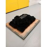 Alison Wilding - Endgame, 2007 Ink on card and ceramic on wooden board (two pieces) 16 x 52 x 45