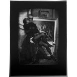 Pierre Molinier – With the Doll on His Lap, c. 1960, Vintage Silver Gelatin Print, Dimensions: 14.