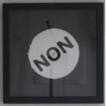Andrew Webb, Non, 2009, Knot paper disc, watercolour and transparent American push pin, 30 x 30 x