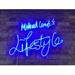 Michael Landy – Michael Landy’s Lifestyle, 1998, Fluorescent Sign, Transformer Size According to