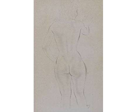 Eric Gill (1882-1940), "nude", print, housed in a limed glazed frame, the print 13.5cm x 21.5cm, with Bloomsbury Workshop gal