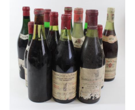 10 bottles and 2 half bottles red Burgundy to include Domaine Grivelet Chambolle Musigny 1er Cru Comprising 1 bottle Chamboll