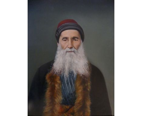 Unattributed, early 20th Century - Portrait shoulder portrait of Nissim Levy Bairacli, Born Smyrna 1849Oil on canvas, unsigne