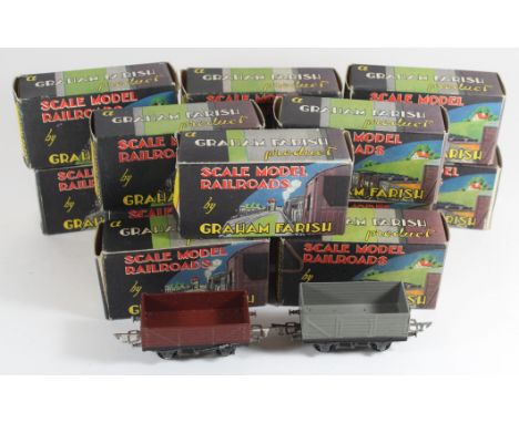 Thirteen boxed Graham Farish '00' gauge wagonsIn various liveries including one break van, all in coloured picture card boxes