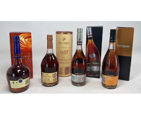 COGNAC; two 70cl bottles of Remy Martin Fine Champagne Cognac VSOP, a 70cl bottle of Remy Martin VS Petite Champagne Grand Cr