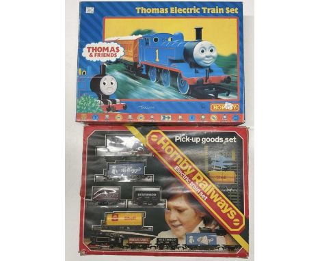 HORNBY; a Thomas Tank engine train set, still in original factory packing, and a Pick up goods train set, boxed