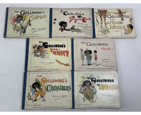 FLORENCE K. UPTON; The Golliwogg's Christmas, 1907, together with six other books by the author to include, The Golliwogg's F