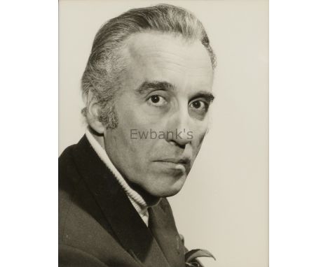 Christopher Lee, Actor, Two black and white photographs by Harry Goodwin, framed photograph signed on the mount by Goodwin, 2